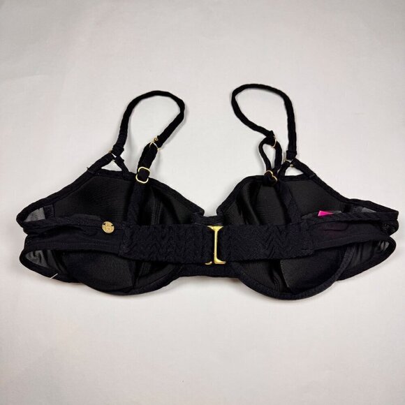 NWT B. SWIM Black Swimsuit 2PCs Bikini Bottom Sz.M Top Sz.D Sexy Beach - Picture 9 of 14
